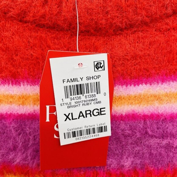 Holiday Lane Womens Size XL Fair Isle Fuzzy Crewneck Sweater in Ruby Red $59 082 - Picture 8 of 9